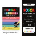 【The Quiet Page】Uni Posca Acrylic Paint Marker Pens Set Japanese Stationery Pc-1m 3m 5m For Colores Art Supplies Graffiti Drawing. 