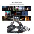 1-5PCS LED Headlamp 4-Mode Waterproof Headlight USB Rechargeable 18650 Head Torch for Camping Hunting. 