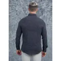 Casual Wear Detailed Linen Long Sleeve Shirt. 