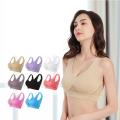 Plus Size S-4XL Women Seamless Bra Underwear Lady Push Up Gathers Sports Brassiere Paded Vest Top Bra. 