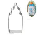 Diy Baby Shower Bottle Bib Shape Biscuit Cookie Chocolate Cutter Fondant Feeding Bottle Cake Mold Pastry Kitchen Tools. 