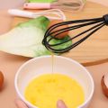 Silicone Stainless Steel Egg Beater Non-Slip Manual Egg Mixer Flour Cream Milk Whisking Frother Easy to Clean Kitchen Stirring Utensil Cooking Baking Tool. 