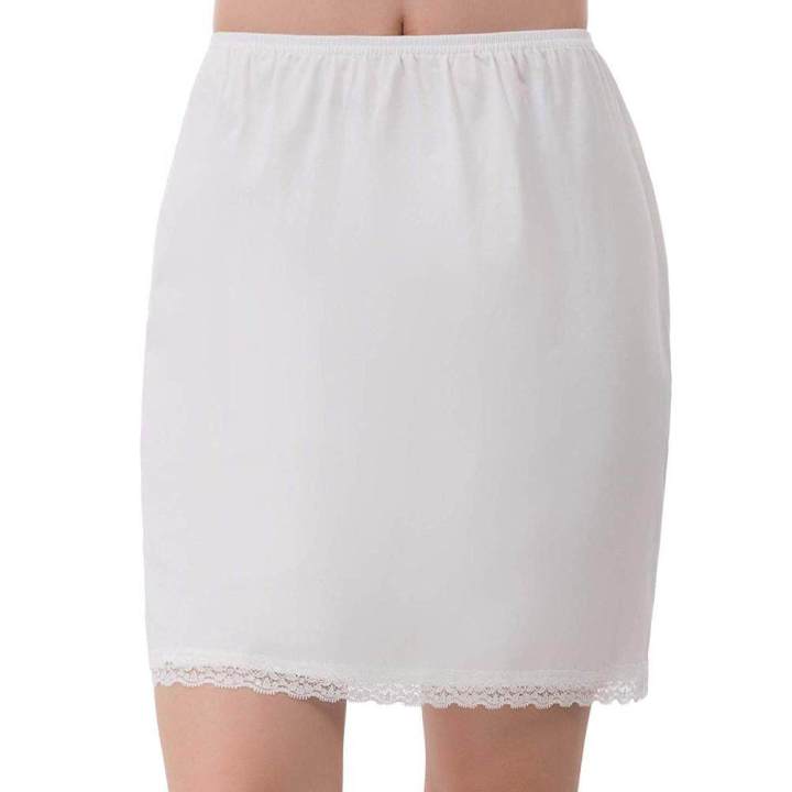 【ZIME】Women Elastic Waist Half Slip Petticoat Skirts Underskirt Lady Crinoline