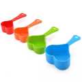 4Pcs Heart Shape Measuring Cups Creative ABS Plastic Measuring Spoon With Handle Stacking Style Kitchen Cooking Baking Accessory. 