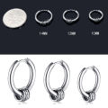 1 Pair Earings for men hikaw for boys Domineering Big Round Titanium Stainless Hanging 10-18mm Small Circle Ear Jewelry Accessories Earrings For Women. 