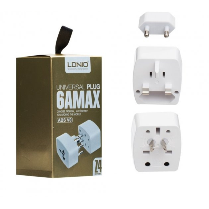 LDNIO Universal Travel Plug Smart Look Adapter Z4 6A MAX