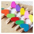 50pcs Mixed Colours Mini Wooden Peg Photo Paper Peg Craft Clips. 