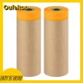 Oufeiton Surface Protection Masking Paper Premium Pre-taped Masking Paper 2 Rolls Strong Adhesive Waterproof Drape for Painting Diy Projects Multipurpose Protective Covering Sheets for Home Auto Wide Width. 