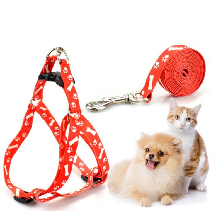 Small Adjustable Dog Harness and Outdoor Walking Nylon Dog Leash Lead Pets Dog Sale Durable Traction Training Rope Dog Belt Dog Chain Dog Body Belt Chest Belt Step-in Harness Strap Stainless Steel Metal Buckle Plastic Clasp Dog Collar Dog Strap Dogs Belt