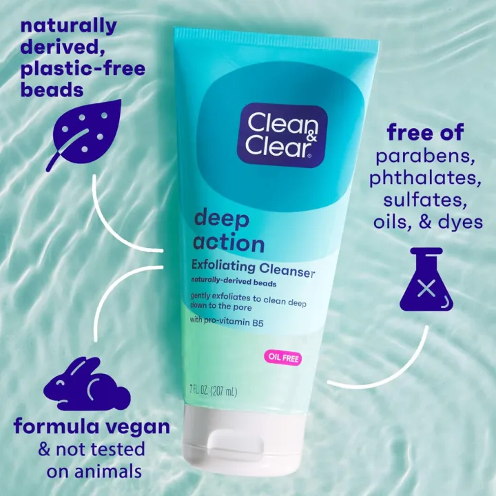 Clean%20&%20Clear%20Deep%20Action%20Exfoliating%20Facial%20Cleanser,%20Scrub%20&%20Face%20Wash,%20Pro-Vitamin%20B5,%20Lactic%20&%20Glycolic%20Acids,%20Oil-Free%20Gentle%20Daily%20Exfoliator%20for%20Soft,%20Smooth,%20Hydrated%20Skin,%20Vegan,%207%20Fl%20Oz%20Tube%20-%20Image%205