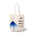 Girl Face Tote Bag - Eco-Friendly Zipper Bag for Women. 