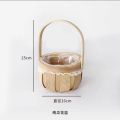 Gift Box Gift Chinese Valentine's Day Flowers Gift Creative Basket Fruit Fruit Basket Floral Basket Heart Hanging Basket Rattan. 