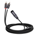 XLR To Dual RCA Audio Cable A1 XLR Male 3 Pin To Dual RCA Male Plug Stereo Audio Cable Amplifier Mixing Plug AV Cable 1M. 