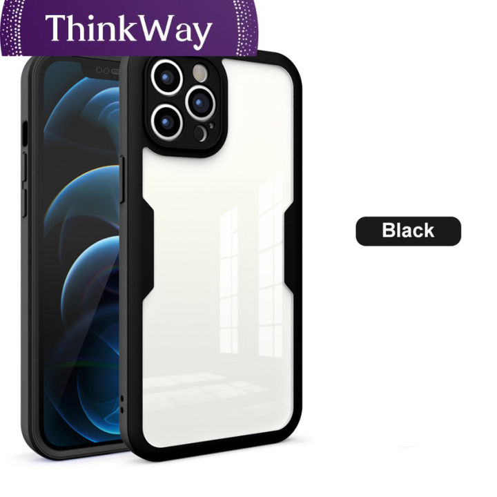 【ThinkWay】360 Full Body Front Screen Transparent Phone Case For iPhone 11 12 13 Pro Max XS X XR 7 8 Plus SE 2 Shockproof Bumper Back Cover