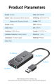Vention USB External Sound Card USB to 3.5mm Audio Adapter USB to Earphone Microphone for Macbook Computer Laptop PS4 Sound Card. 