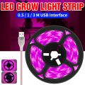 Indoor Plants Grow Lamp USB Led Full Spectrum Strip Light  Waterproof Growth Led Lamp for Hydroponics Plants Seeds Flower. 