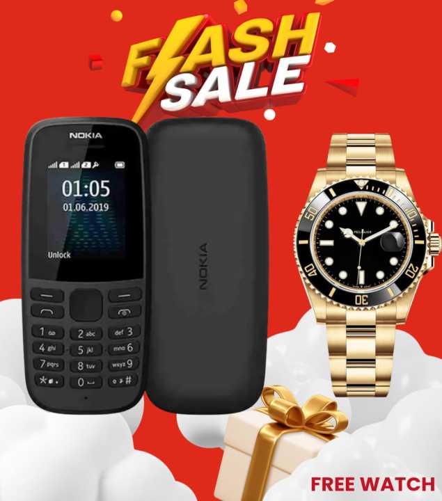 Nokia 105 Dual Sim 4th Edition With Warranty Feature Push button Phone 1.77" Display Battery Long Standby Flashlight Radio