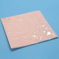 Gold Blocking Pink Marble Texture Disposable Tableware Paper Napkins. 
