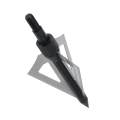 12PK Black 3 Blades Archery Broadheads 100 Grain Screw-In Arrow Heads Arrow Tips. 