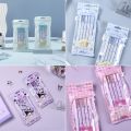 Sanrio 12pcs Cartoon Gel Pen Hello Kitty Cinnamoroll Kuromi Pens Students Stationery 0.5 Black School Children Write Supplies. 