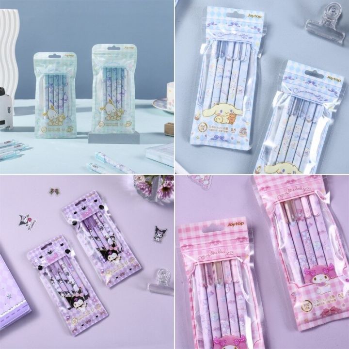 Sanrio%2012pcs%20Cartoon%20Gel%20Pen%20Hello%20Kitty%20Cinnamoroll%20Kuromi%20Pens%20Students%20Stationery%200.5%20Black%20School%20Children%20Write%20Supplies%20-%20Image%202