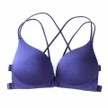 Front buckle Closure Wire Free Women Bra Padded Bralette Gather Push Up Seamless Soft Bra Underwear Bras. 