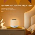 USB Touch Night Light Colorful Atmosphere Light Bedroom Compact Multicolored Ambient Lamp Eye Protection Bedside Reading Light. 