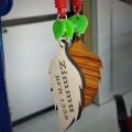 Key tag Ring Car bike house shop Key Chain Key ring Chain Leaf Shape Wooden. 
