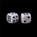 White Playing Dices Set 16mm Six Sided Corner Opaque Dice Rpg Standard Games Pips Cube Funny Toy. 