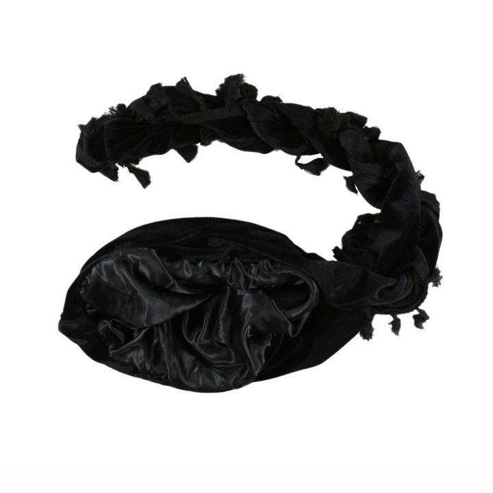 Yfashion%20Men%20Turban%20Hat%20Vintage%20Twist%20Head%20Wraps%20Sleep%20Hat%20Sunscreen%20Satin%20Lined%20Beanie%20Cap%20For%20Dance%20Club%20Dating%20-%20Image%204