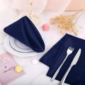 6pcs 45x45cm Hemstitched Square Napkins Satin Cocktail Napkin for Party Wedding Table Cloth Soft Kitchen Dinner Napkins. 