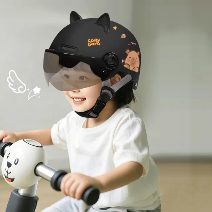 Cute%20Capybara%20Sticker%20Electric%20Bicycle%20Helmet%20Sunscreen%20Breathable%20Cycling%20Helmet%20with%203D%20Cat%20Ears%20Safety%20Motorcycle%20Half%20Helmet%20for%20Kids%20-%20Image%205