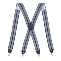 Men Suspenders High Elastic Adjustable 4 Strong Clips Suspender Heavy Duty X Back Trousers Braces Pants Holder Wedding Wear. 