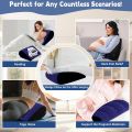Triangular Inflatable Wedge Body Pillow Cushion Yoga Posture Aid Leg Elevation for Sleeping Travel. 