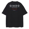 Oversized T shirt Jet Black Giado big  Graphics T Shirt Street culture Style Tee 240gsm High Quality T shirt S to 2xl G I A Clothing Brand New Drop Hot Sale Viral Tee Handwash Tee  Black Tee. 