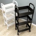 3 Tier Rolling Utility Cart Storage Shelf Movable Gap Storage Rack Kitchen Bathroom Slim Slide Organizer Shelf Livingroom Rack. 