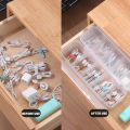 Multifunctional With Covered Compartments Headset Data Charging Line Desktop Storage Box Transparent Plastic Storage Container 1Pcs. 