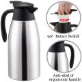 Home Zania 2.0L Stainless Steel Vacuum Flask Hot Water Coffee Jug Thermos Kettle European Style. 