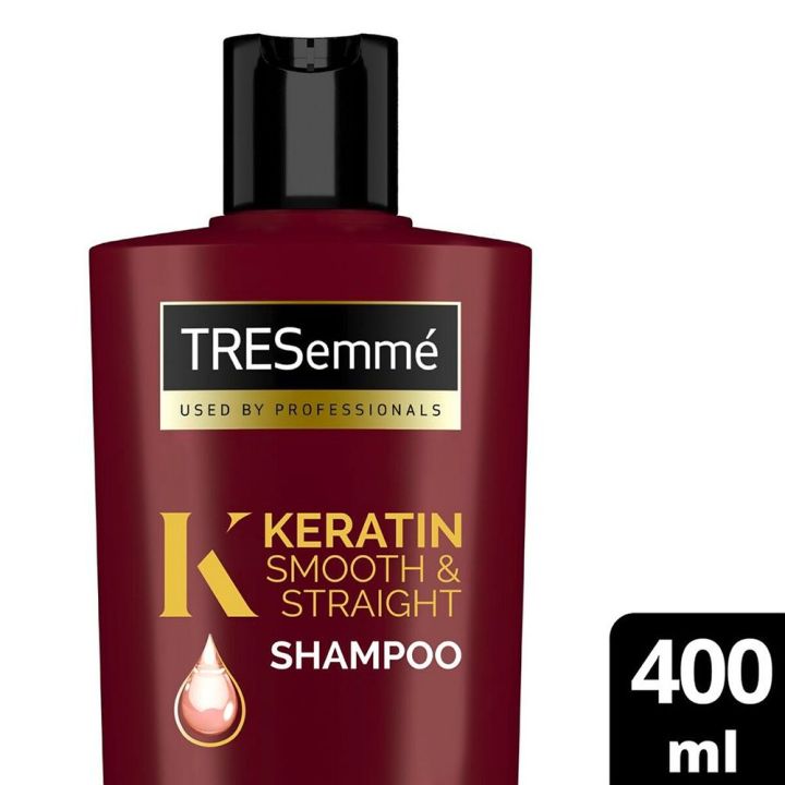 TRESemmé Keratin Smooth Shampoo 400Ml Argon Oil For Straightener Shiny Hair 100% Origin