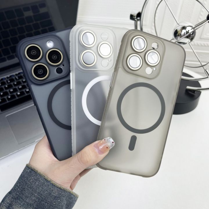 HODON%20Luxury%20Ultra%20Thin%20Matte%20Transparent%20for%20Magsafe%20Magnetic%20Phone%20Case%20for%20iPhone%2017%2016%2015%2014%2013%2012%2011%20Pro%20Max%2015%2016%20Plus%20Cases%20Wireless%20Charge%20Shockproof%20Lens%20Full%20Protection%20Cover%20-%20Image%205