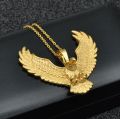 Mens Punk Fashion Domineering Flying Eagle Animal Pendants Necklace[Gold,Silver]. 