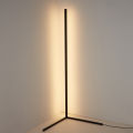 LED corner floor lamp warm white with black without flicker. 