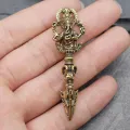Brass Elephant Keychain - God of Wealth Lucky Car Accessory. 