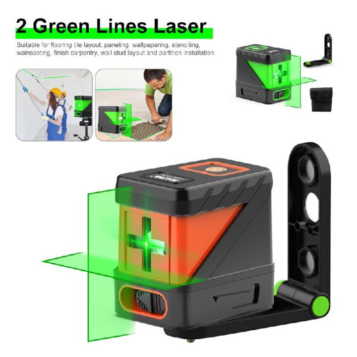 2 Lines Laser Level Self Levelling ( 4 degrees) Green Red Beam Laser ...