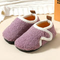 Winter Home Shoes Boys Girls Cotton Slippers Solid Warm Kids Indoor Plush Floor Shoes Children Soft Sole Anti-slip Cotton Shoes. 