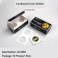 Lot de 50pcs Cardboard Storage Holder - 12 sizes, White UK 26.5mm. 