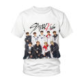 T-shirts 3D print Korea band Stray Kids streetwear Boys Girls Fashion summer round neck oversized tshirt kids tees tops clothing. 