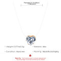 SOHOT Transparent Invisible Fish Line Zircon Heart Pendant Necklace for Women Fashion Jewelry Wearable for Gathering Date Party. 