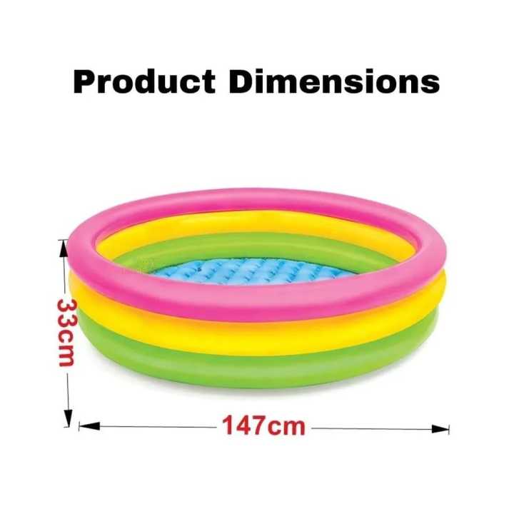 147CM%20x%2033CM%20Intex%20Inflatable%20Swimming%20Pool%20Paddling%20Pool%20Bathing%20Pool%20Travel%20-%20Image%203