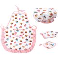 Leiyan2025 Boy Suit Children's Apron Kitchen Kids Toddler Cooking Girl Chef Kits White Hat Aprons. 